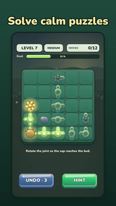A medium Glowstem level with several flowers in bloom.